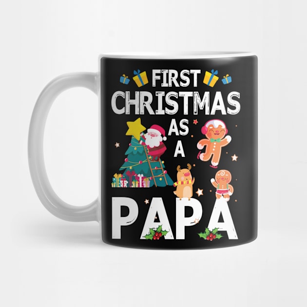 First Christmas As A Papa Merry Xmas Noel Day Grandpa by bakhanh123